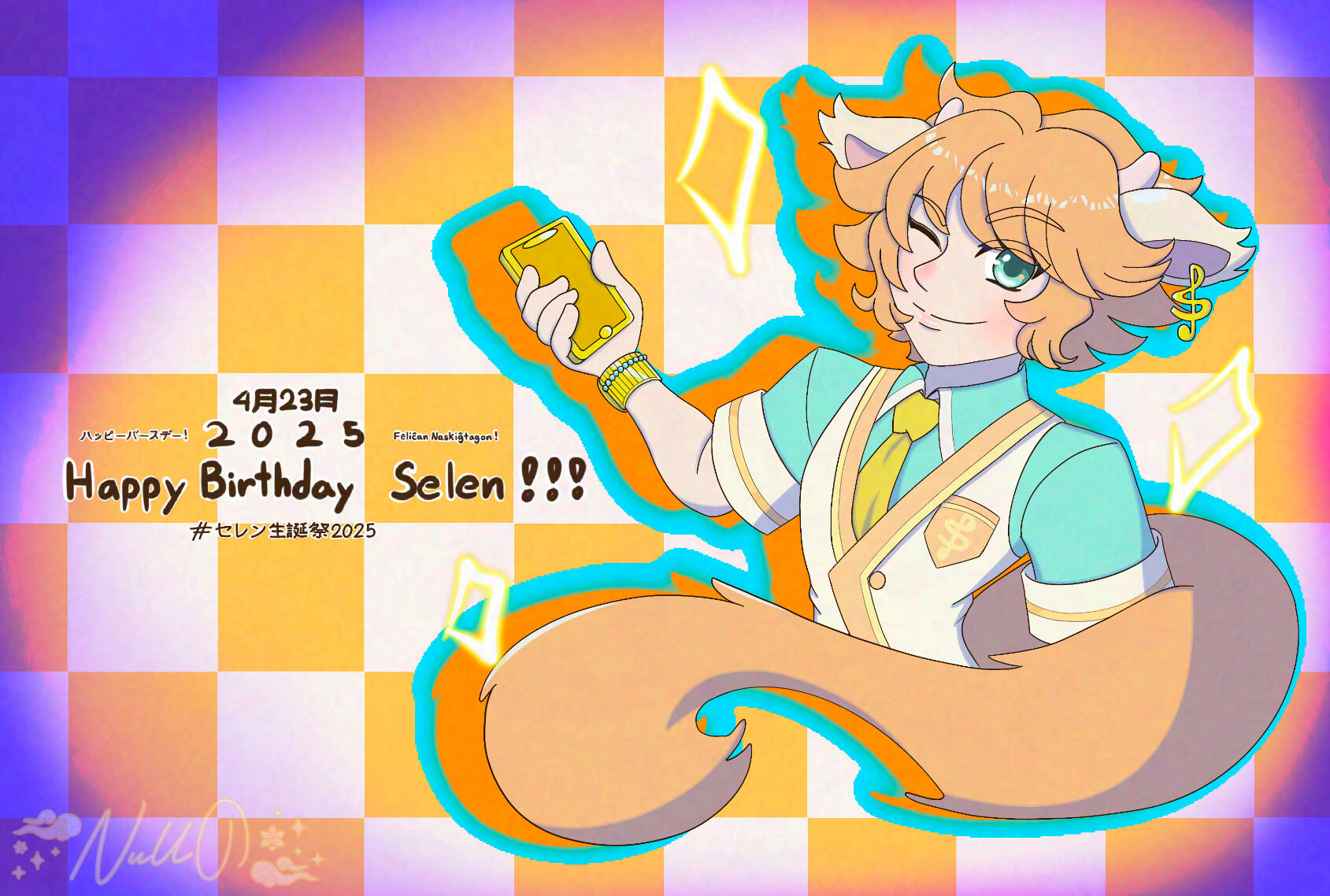 SHOWBYROCK!! Selen Birthday Art (Derivative Work) -April 025